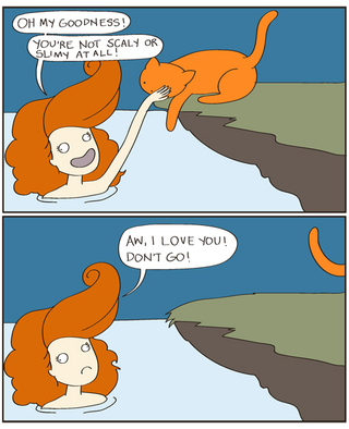 Illustration for article titled What if The Little Mermaid was about a mermaid who wants to snuggle with cats?